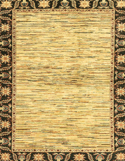 Abstract Bold Yellow Modern Rug, abs3408