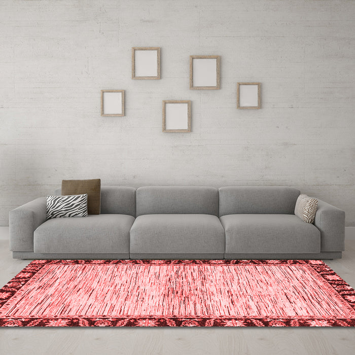 Modern Red Washable Rugs