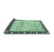 Sideview of Abstract Light Blue Modern Rug, abs3408lblu