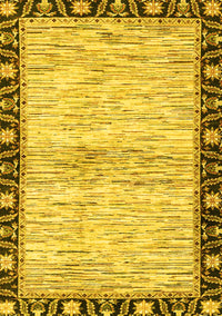 Abstract Yellow Modern Rug, abs3408yw