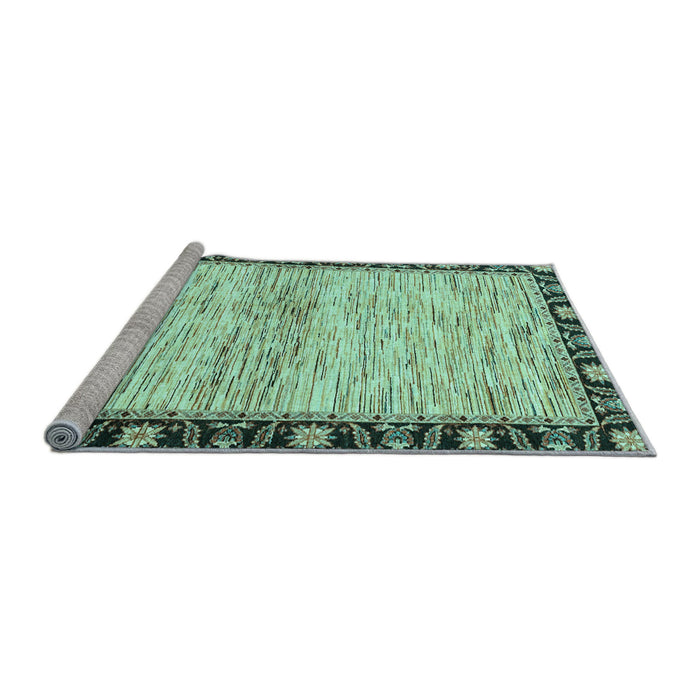 Sideview of Machine Washable Abstract Light Blue Modern Rug, wshabs3408lblu