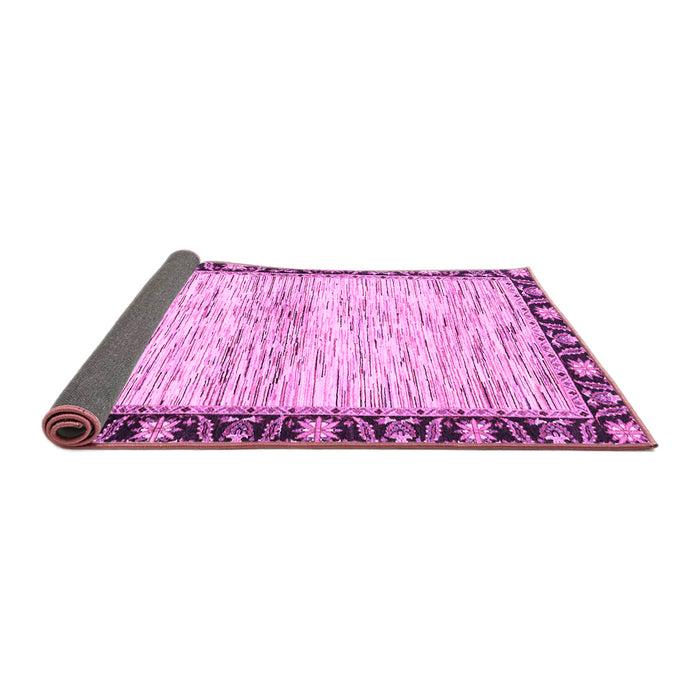 Sideview of Abstract Purple Modern Rug, abs3408pur
