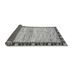 Sideview of Abstract Gray Modern Rug, abs3408gry