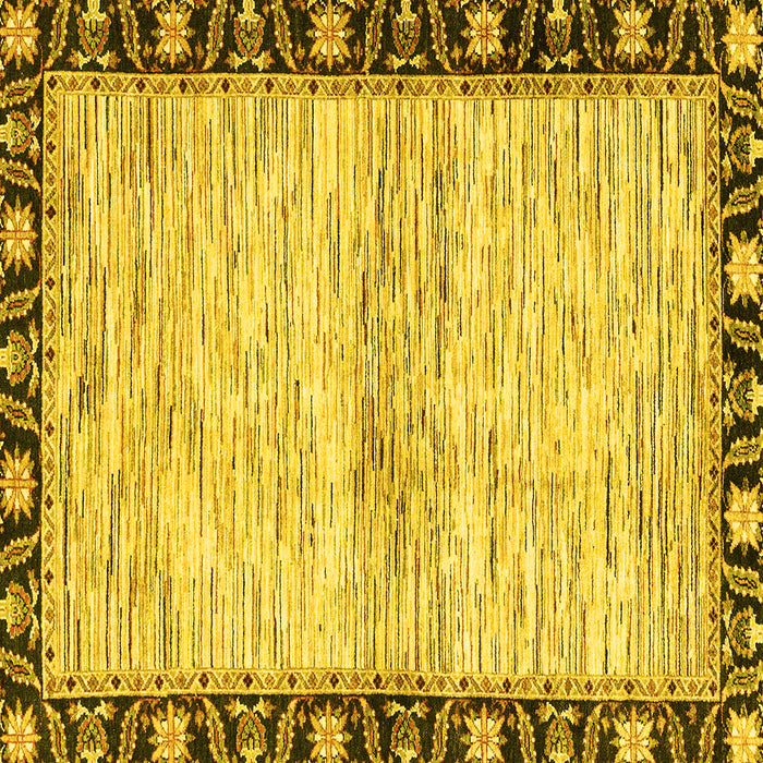 Square Abstract Yellow Modern Rug, abs3408yw