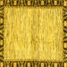 Square Abstract Yellow Modern Rug, abs3408yw