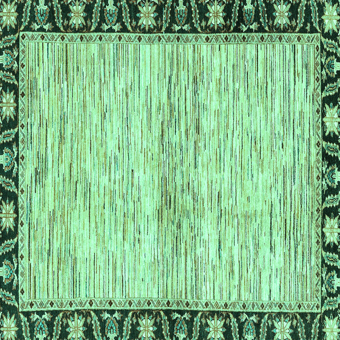 Square Abstract Turquoise Modern Rug, abs3408turq