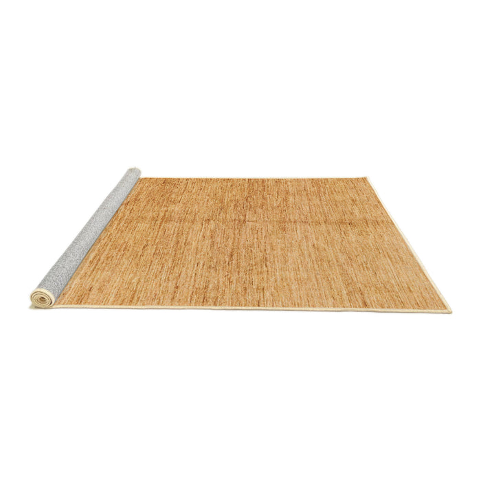 Sideview of Machine Washable Abstract Saffron Yellow Rug, wshabs3409