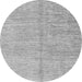 Round Abstract Gray Modern Rug, abs3409gry