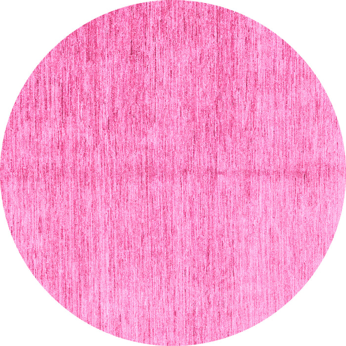 Round Abstract Pink Modern Rug, abs3409pnk