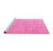 Sideview of Machine Washable Abstract Pink Modern Rug, wshabs3409pnk