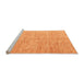 Sideview of Machine Washable Abstract Orange Modern Area Rugs, wshabs3409org