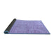 Sideview of Abstract Blue Modern Rug, abs3409blu