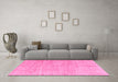 Machine Washable Abstract Pink Modern Rug in a Living Room, wshabs3409pnk