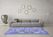 Machine Washable Abstract Blue Modern Rug in a Living Room, wshabs340blu