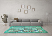 Machine Washable Abstract Light Blue Modern Rug, wshabs340lblu