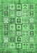 Machine Washable Abstract Emerald Green Modern Area Rugs, wshabs340emgrn