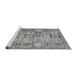 Sideview of Machine Washable Abstract Gray Modern Rug, wshabs340gry