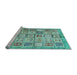 Sideview of Machine Washable Abstract Light Blue Modern Rug, wshabs340lblu