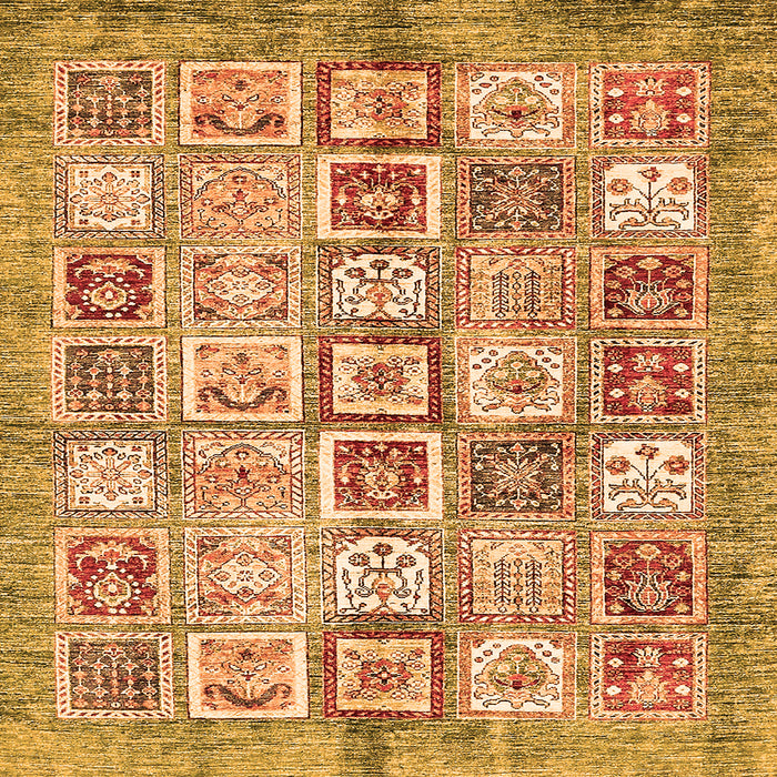 Square Abstract Orange Modern Rug, abs340org