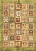 Machine Washable Abstract Brown Modern Rug, wshabs340brn