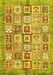 Machine Washable Abstract Yellow Modern Rug, wshabs340yw