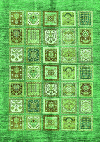 Abstract Green Modern Rug, abs340grn