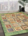 Machine Washable Abstract Saddle Brown Rug in a Family Room, wshabs340