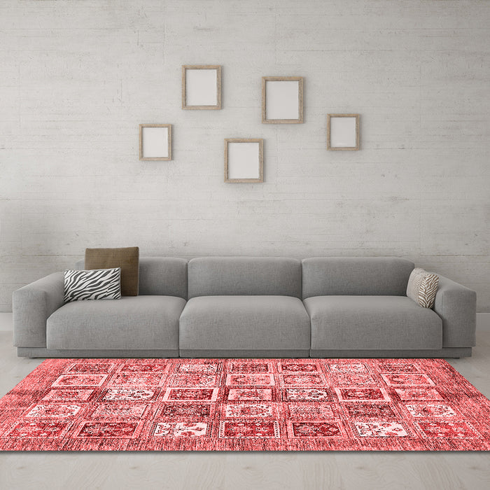 Modern Red Washable Rugs