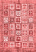 Abstract Red Modern Area Rugs
