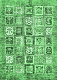 Abstract Emerald Green Modern Rug, abs340emgrn