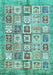 Machine Washable Abstract Light Blue Modern Rug, wshabs340lblu