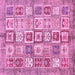 Square Abstract Pink Modern Rug, abs340pnk