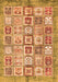 Machine Washable Abstract Orange Modern Area Rugs, wshabs340org