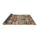 Sideview of Abstract Red Brown Modern Rug, abs341