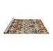 Sideview of Machine Washable Abstract Red Brown Rug, wshabs341