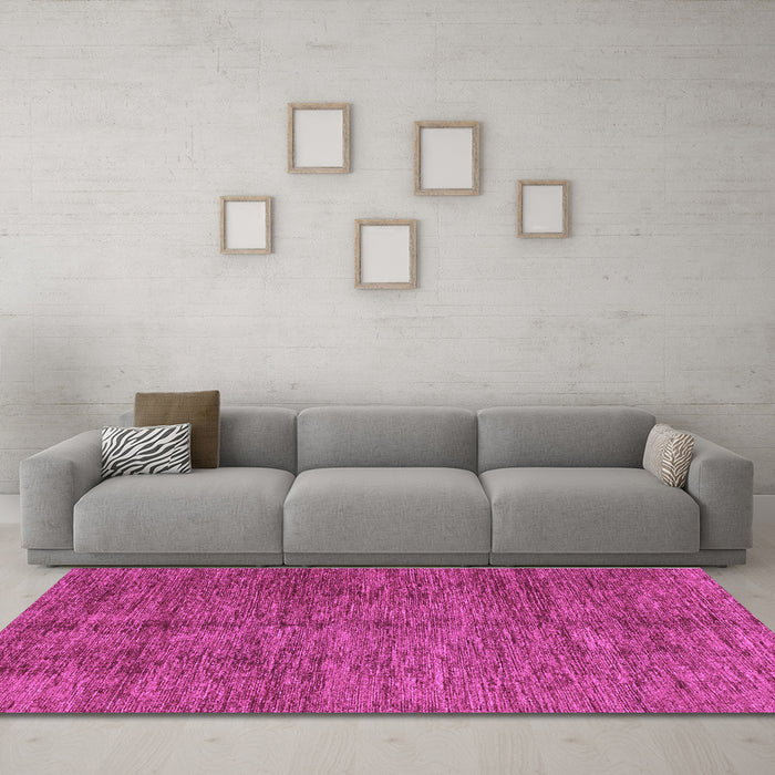 Machine Washable Abstract Purple Modern Area Rugs in a Living Room, wshabs3410pur