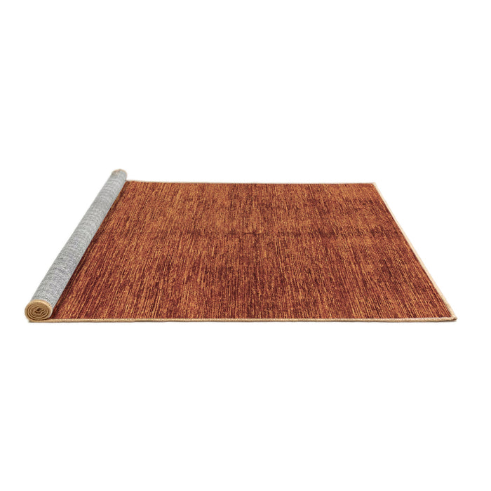 Sideview of Machine Washable Abstract Brown Modern Rug, wshabs3410brn