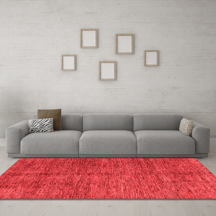 Modern Red Washable Rugs