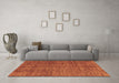 Machine Washable Abstract Brown Modern Rug in a Living Room,, wshabs3410brn