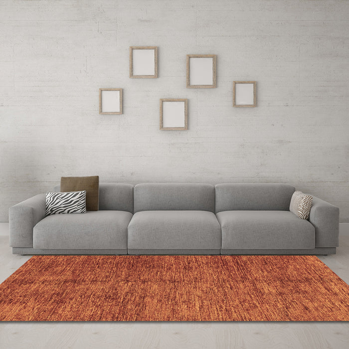 Machine Washable Abstract Brown Modern Rug in a Living Room,, wshabs3410brn