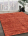 Abstract Orange Red Modern Rug in Family Room, abs3410