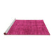 Sideview of Machine Washable Abstract Pink Modern Rug, wshabs3410pnk