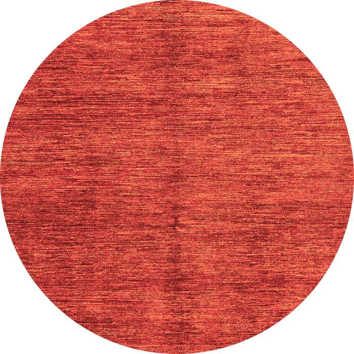 Round Abstract Orange Modern Rug, abs3410org