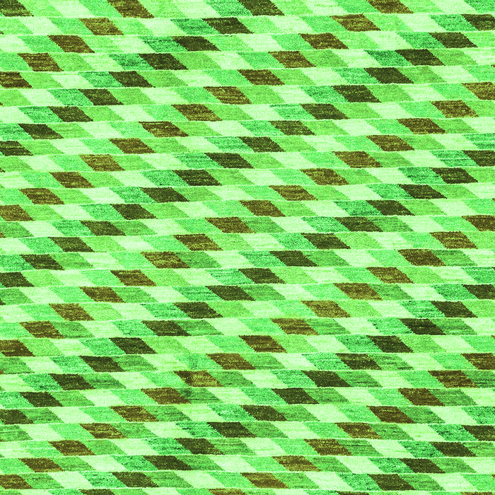 Machine Washable Solid Green Modern Area Rugs, wshabs3411grn