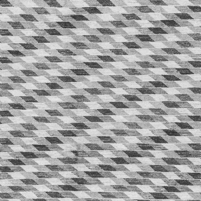 Machine Washable Solid Gray Modern Rug, wshabs3411gry