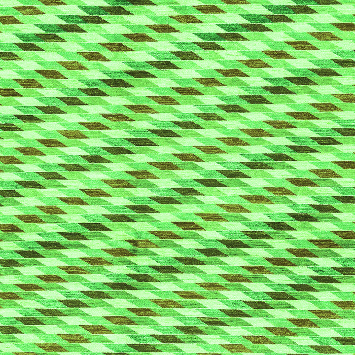 Square Machine Washable Solid Green Modern Area Rugs, wshabs3411grn