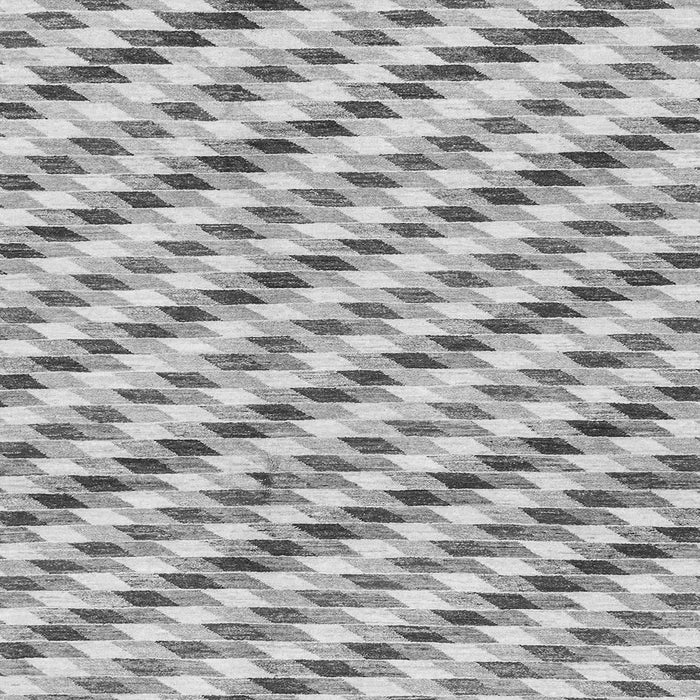 Square Machine Washable Solid Gray Modern Rug, wshabs3411gry