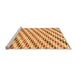 Sideview of Machine Washable Solid Orange Modern Area Rugs, wshabs3411org