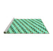 Sideview of Machine Washable Solid Turquoise Modern Area Rugs, wshabs3411turq