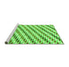 Sideview of Machine Washable Solid Green Modern Area Rugs, wshabs3411grn